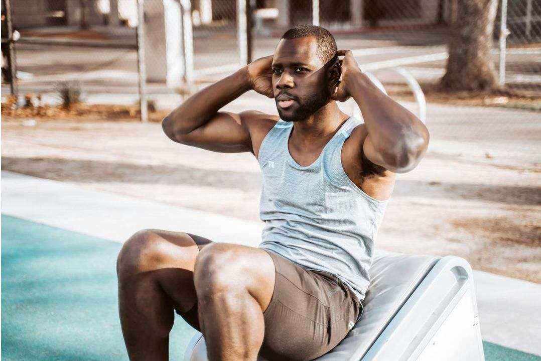 People exercising with app guidance